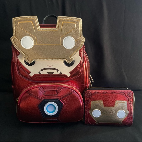 Iron Man Funko Mini Backpack & Wallet Set ❤️💛 - Picture 4 of 14